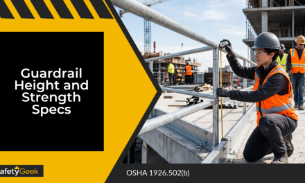 Guardrail Height and Strength Specs: OSHA 1926.502(b)